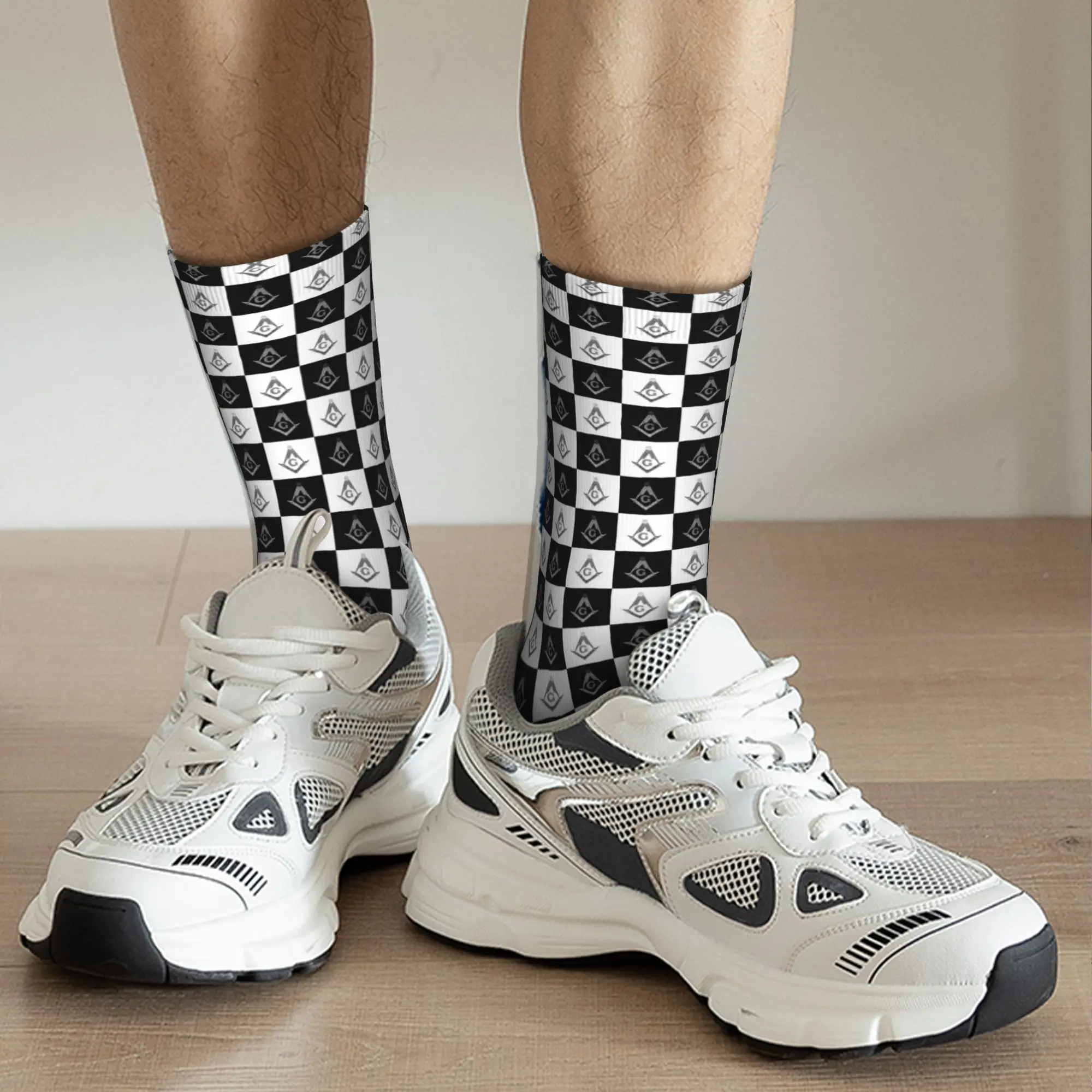 Custom Freemason Checkered Pat - Dress Sock Men recension och pris